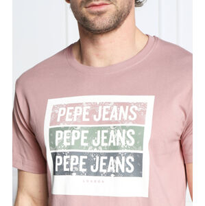 Pepe Jeans pánské růžové Acee triko - XL (990)